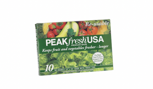 PEAKfresh USA, 신선식품 보관백, 묶는 끈 포함, 재사용 가능, 10개