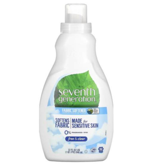Seventh Generation, 섬유유연제, 프리 앤 클리어 향, 946ml(32fl oz)