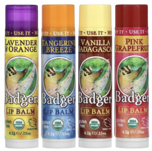 Badger, 유기농, 아로마테라피 여행 키트, 5팩, 각 4.3g(15oz)